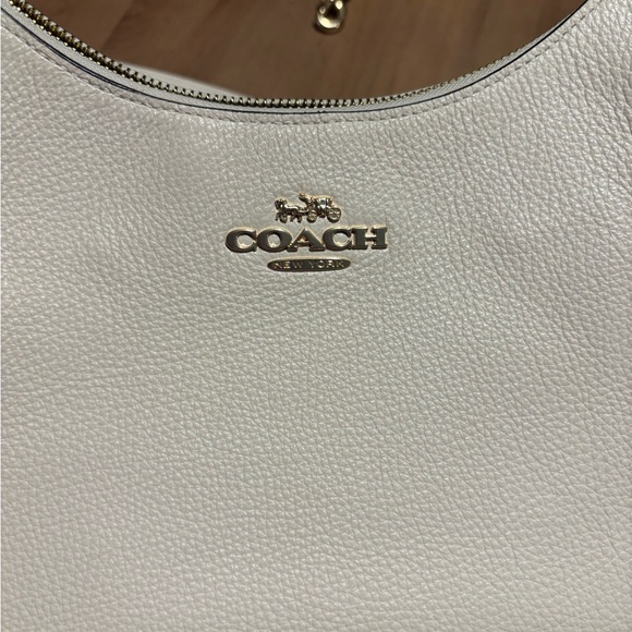 Coach Teri Hobo Bag in White Pebble Leather - Picture 6 of 9